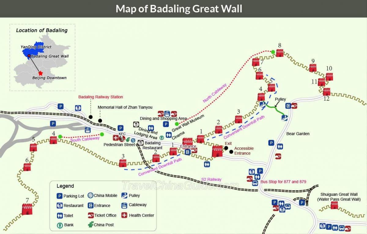 Пекін Велика стіна карта