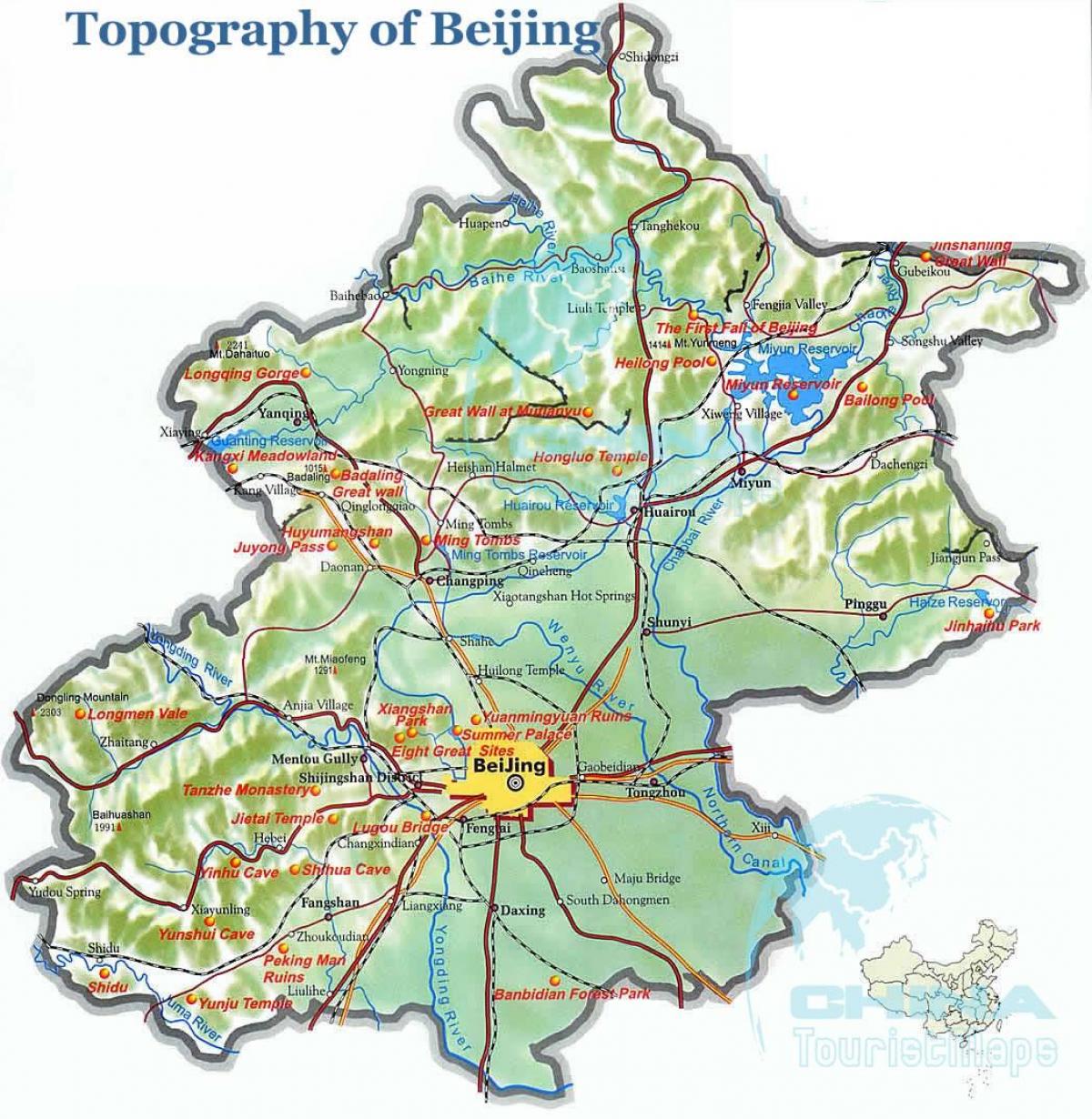 карта топографічна Пекіна