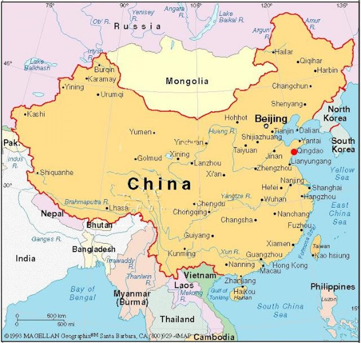карта столиці Китаю