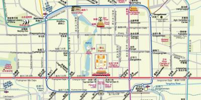 Карта Пекіна карта метро з пам'ятками