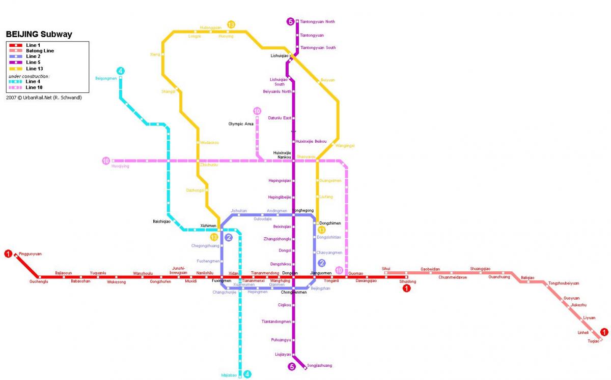 карта Пекінський підземне місто