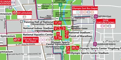 Карта Олімпійського парку Пекіна