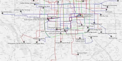 Пекін карта автобусних маршрутів