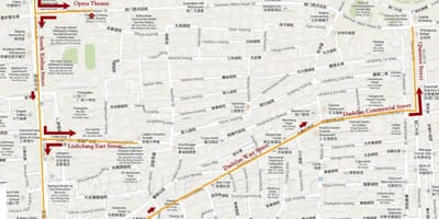 Карта Пекіна пішохідна екскурсія 